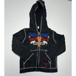 Hard Rock Cafe  Rock n Roll Las Vegas‎ Graphic Hoodie Boys Size Small 100%Cotton